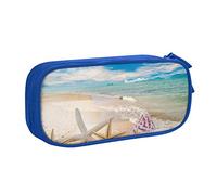 FROON Pouch for School Office Supplies Beach Starfish Big Capacity Pen Case Large Capacity Pencil Bag for Students Stationery Pouch Pencil Box Desk Organizer with Smooth Zipper Portable Pencil