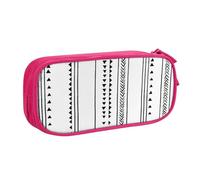 FROON Pouch for School Office Supplies Boho Triangle Stripes Big Capacity Pen Case Large Capacity Pencil Bag for Students Stationery Pouch Pencil Box Desk Organizer with Smooth Zipper Portable Pencil