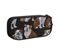 FROON Pouch for School Office Supplies English Bulldogs Big Capacity Pen Case Large Capacity Pencil Bag for Students Stationery Pouch Pencil Box Desk Organizer with Smooth Zipper Portable Pencil