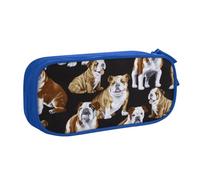 FROON Pouch for School Office Supplies English Bulldogs Big Capacity Pen Case Large Capacity Pencil Bag for Students Stationery Pouch Pencil Box Desk Organizer with Smooth Zipper Portable Pencil