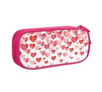 FROON Pouch for School Office Supplies Falling Red Hearts Big Capacity Pen Case Large Capacity Pencil Bag for Students Stationery Pouch Pencil Box Desk Organizer with Smooth Zipper Portable Pencil