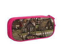 FROON Pouch for School Office Supplies Old Viking Boat Big Capacity Pen Case Large Capacity Pencil Bag for Students Stationery Pouch Pencil Box Desk Organizer with Smooth Zipper Portable Pencil