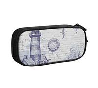 FROON Pouch for School Office Supplies Sail Boat Compass Big Capacity Pen Case Large Capacity Pencil Bag for Students Stationery Pouch Pencil Box Desk Organizer with Smooth Zipper Portable Pencil