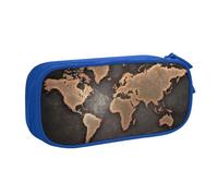 FROON Pouch for School Office Supplies World Map Continents Big Capacity Pen Case Large Capacity Pencil Bag for Students Stationery Pouch Pencil Box Desk Organizer with Smooth Zipper Portable Pencil