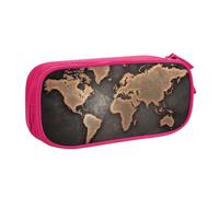 FROON Pouch for School Office Supplies World Map Continents Big Capacity Pen Case Large Capacity Pencil Bag for Students Stationery Pouch Pencil Box Desk Organizer with Smooth Zipper Portable Pencil