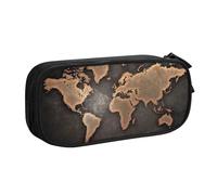 FROON Pouch for School Office Supplies World Map Continents Big Capacity Pen Case Large Capacity Pencil Bag for Students Stationery Pouch Pencil Box Desk Organizer with Smooth Zipper Portable Pencil
