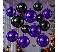 Froova 9 Pcs Black Purple Round Foil Balloons Black Metallic Dark Purple Chrome 4D Ball Balloons 22 In Orbz Mylar Balloon for Graduation Grad Birthday Wedding Anniversary Disco Party Decorations