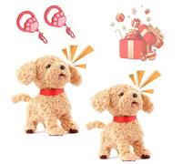 Froplay Robot Dog - Realistic Interactive Plush Puppy With Voice Mimic, Touch Sensing, Lifelike Sounds, Tongue & Licking Motion, Leash Remote Control Pet Toy For Kids Boys Girls 2pcs
