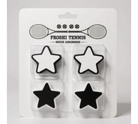 FROSHI Tennis Vibration Dampeners Shock Absorbers Performance Accessory Gift Fun Design 4-Pack Match with Your Doubles Partner! (Star)