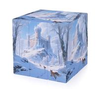 Frost and Snow Castle Magic Cube,The Original 3x3 Cube,Speed Cube Problem-Solving Brain Teaser,Easy Turning Sensory Puzzle Toy,Sensory Stress Relief Form Fidget Toys