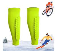 Frost Armours Ski Shields, Shinbang Protector 2.0, Shin Defender Shin Guards, Long Breathable Elastic Honeycomb Anti-Collision Leggings Protective Cover (Green, M)