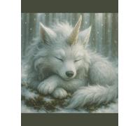Frost Bound Guardians: Mystical Unicorn Wolf Notebook: Snowy Forest Composition Notebook with 100 Lined Pages - 8.5 x 11 Journal for Fantasy and Mythical Creature Fans