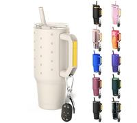 Frost Buddy 40 oz Thicc Buddy Tumbler with Silicone Sleeve - Customizable with Budz Charms, Insulated Stainless Steel Cup with Handle & Straw, Leak-Proof, Cup Holder Friendly, Gift for Men & Women