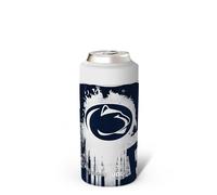 Frost Buddy Universal Can Cooler - Fits All - Stainless Steel Can Cooler for 12 oz & 16 oz Regular or Slim Cans & Bottles - Stainless Steel (Penn State Nittany Lions | Drip)