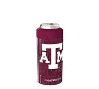 Frost Buddy Universal Can Cooler - Fits All - Stainless Steel Can Cooler for 12 oz & 16 oz Regular or Slim Cans & Bottles - Stainless Steel (Texas A&M Aggies | 3D)