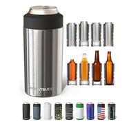 Frost Buddy Universal Can Cooler - Fits all - Stainless Steel Can Cooler for 12 oz & 16 oz Regular or Slim Cans & Bottles - Stainless Steel