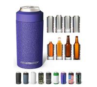Frost Buddy Universal Can Cooler - Fits Slim Cans, 12 & 16oz (Purple Glitz)