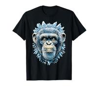 Frost Chimpanzee with Ice Fantasy Animal Snowy Chimp Winter T-Shirt