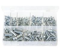 Frost Clevis Pin Assortment 200 Piece - 8 Imperial Sizes for Automotive, Mechanical Linkages & Workshop Repairs
