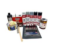 FROST Complete Full Body Work & Paint Kit, Rust Treatment, Fillers, Primers & Chassis Black Paint for Car Body Restoration, DIY & Workshop Use
