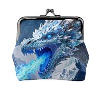 Frost Dragon Breath Coin Purse-Leather Kiss Lock Wallet Small Clutch