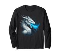 Frost Dragon Ice Flame Mythical Fantasy Beast Cold Fire Long Sleeve T-Shirt