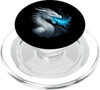 Frost Dragon Ice Flame Mythical Fantasy Beast Cold Fire PopSockets PopGrip for MagSafe