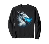 Frost Dragon Ice Flame Mythical Fantasy Beast Cold Fire Sweatshirt