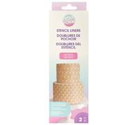 Frost Form Stencil Liners, 2 Pack (Art Deco) | Cake Decorating with Intricate Patterns | Designed for Use with Frost Form Starter + Kit (6 inch and 8 inch), White