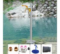 Frost-Free Outdoor Faucet Stand, Vertical Garden Hose Holder, Ground-Mounted Water Tap, 86x5CM (34x2in) - Ideal for Year-Round Use