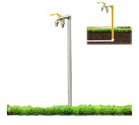Frost-Free Outdoor Faucet Standalone Hose Bib 39.4in Silver Ground-Mounted Water Tap for Garden Anti-Freeze Design Durable and Efficient Water Solution