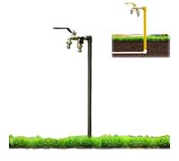 Frost-Free Outdoor Faucet, Standalone Hose Bib, Ground-Mounted Water Tap, Garden Hose Connection, 24in/60cm High, Weatherproof Design for Year-Round Use
