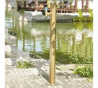 Frost-Free Outdoor Faucet with Spray Gun, Vertical Garden Water Column, Freeze-Proof Hose Bib, Freestanding Hose Stand for Winter Use - Perfect for Garden Irrigation