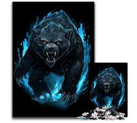 Frost Fury Bear Jigsaw Puzzles for Adults 1000 Piece Wooden Jigsaw Puzzles for Adults for TeenagerFamilies Perfect DIY DecorBrainTeasing Challenge 1000 PCS(75x50cm)