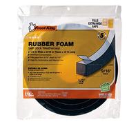 Frost King Available R930H Sponge Rubber Foam Tape 9/16-Inch, Black, 1/2" W,9/16" T