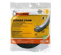 Frost King R338H Self-Stick Rubber Foam Weatherseal, Black|Blacks, 3/8" W, 3/16" T