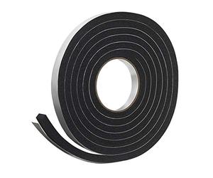 Frost King R734H Sponge Rubber Foam Tape 3/4" W X 7/16" H X 10' L, Black