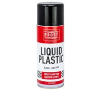 FROST Liquid Plastic Spray Paint for Leather & Vinyl Black RAL 9005 - 400ml Aerosol Coating | Flexible, Durable Finish for Car Interiors, Seats, Trim & Dashboards