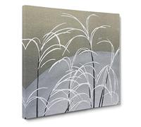 Frost On The Reeds by Kamisaka Sekka Canvas Print | Gallery Wrapped 30mm Frame Wall Art | 14x14 inches | Ready to Hang | Modern Picture | Living Room Bedroom Lounge Office