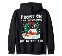 Frost On The Windows Christmas Santa Xmas Family Celebration Zip Hoodie