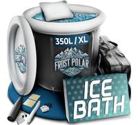 Frost Polar - Ice Bath Recovery 350 Litres - Ice Bath 80 cm x 85 cm Aluminium Alloy Brackets - Cold Water Bathtub Includes, Pillow, Waterproof Storage Bag and Spare Parts.
