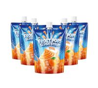 FROST POP! Premium Slush Syrup Variety Pack - 5 x 200ml (Strawberry, Orange, Blue Raspberry, Lemon-Lime, Cola), For Home Slushie Machines, Pool Parties, Birthdays & Christmas (Orange)