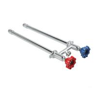 Frost Proof Outdoor Faucet with Hot and Cold Water Supply, Copper Garden Spigot for Year-Round Use, 1/2" MIP and 3/4" GHT Thread