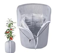 Frost Protection Bags for Potted Plants, Aluminium Foil Thermal Pot Protector for Plants, Winter Protection for Plants with Drawstring and Zip, 60 x 70 cm, multicoloured, 60 x 70 cm, See description