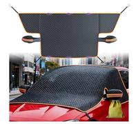 Frost Protection Car Windscreen with 6 Magnets and 4 Tie Down Straps, Winter Protection Car Windscreen for the Against Snow, Ice, Frost for Car, SUV Van, Protects Orange