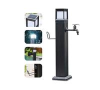 Frost-Resistant Outdoor Faucet Post with Solar LED Light, 73cm Tall Vertical Standalone Water Tap Column for Year-Round Use, & Stylish Design