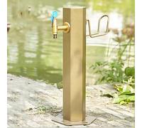 Frost-Resistant Outdoor Faucet with Lockable Feature, Vertical Garden Hose Bib, Ground-Mounted 50x10.5cm, Perfect for Winter Use in Your Garden