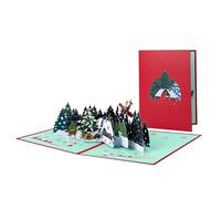 Frost & Starlight Snowy Village 3D Pop Up Christmas Card