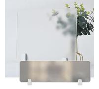 Frosted Acrylic Desk Divider Panel - 4mm Soundproof & Visual Protect for Office De Freestanding 80x40CM Partit Sn Ideal for Workplace Privacy