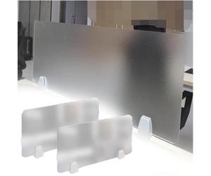 Frosted Acrylic Desk Privacy Panel Divider, 2PCS Freending Office Partits, 16"x16" Desktop Sn with Clamps for Home & Office Privacy Soluts